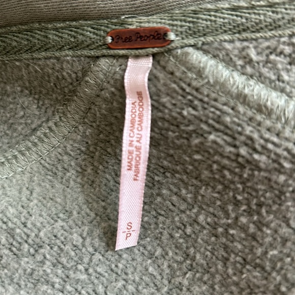 Free People Jordan Slouchy Jacket in washed military green. - Picture 11 of 13